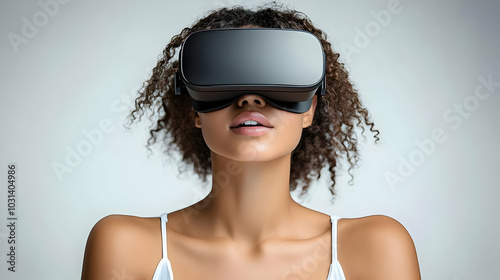 A woman wearing virtual rea...
