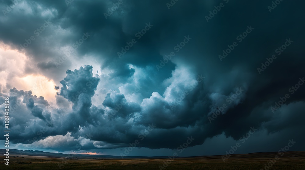 Thunderclouds Over a Serene Plain Thunderclouds Over a Serene Plain