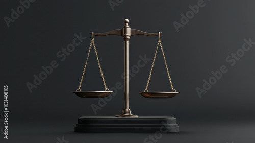 Symbol of justice the balanced scales representing fairness and equality in law