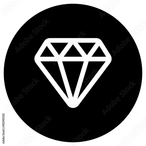 Editable diamond, wealth, treasure vector icon. Video game, game elements. Part of a big icon set family. Perfect for web and app interfaces, presentations, infographics, etc