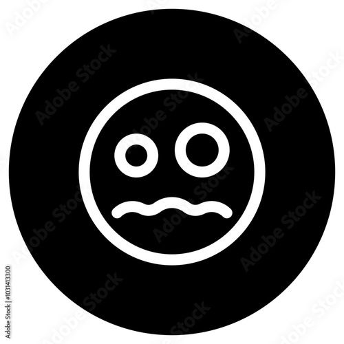 Editable scared face expression emoticon vector icon. Part of a big icon set family. Part of a big icon set family. Perfect for web and app interfaces, presentations, infographics, etc