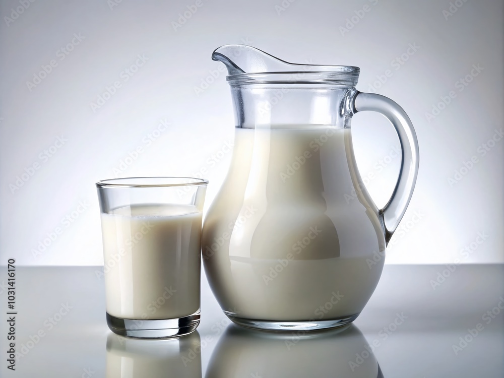 Fresh Milk Jug and Glass - Product Photography for Dairy Lovers Fresh Milk Jug and Glass - Product Photography for Dairy Lovers