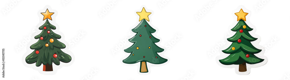 Minimalist Christmas tree with golden star isolated on transparent PNG, perfect for festive greeting cards or seasonal ads Minimalist Christmas tree with golden star isolated on transparent PNG, perfect for festive greeting cards or seasonal ads