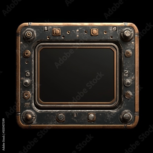 Biomechanical texture design device for steampunk underwater monitor card template 
