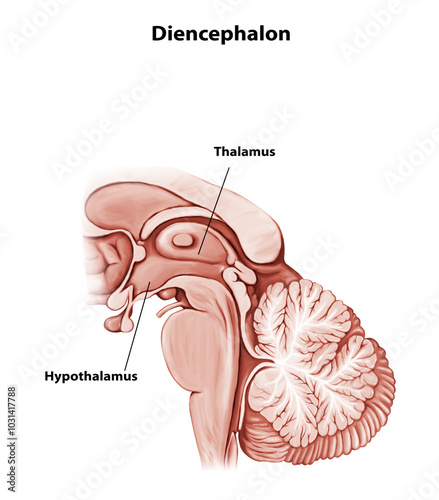 Diencephalon Medical human Brain anatomy illustration