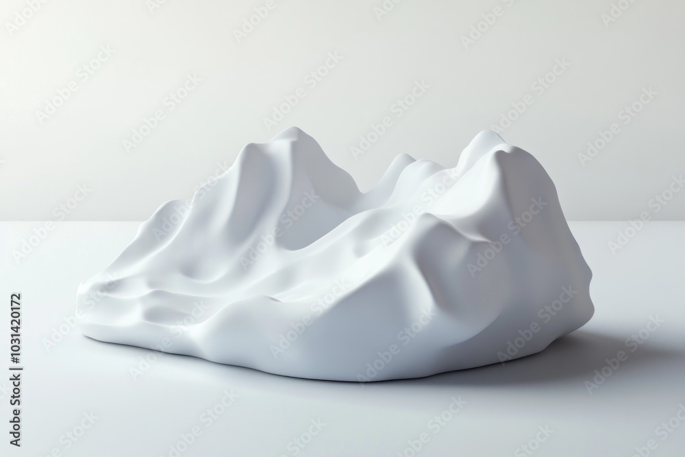 White mountain with snow-covered base under clear blue sky, contrasting the pristine white against the vivid blue background. White mountain with snow-covered base under clear blue sky, contrasting the pristine white against the vivid blue background.