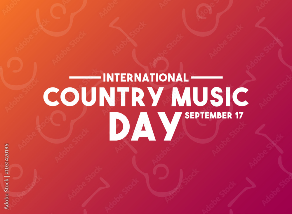 International Country Music Day. September 17. Seamless pattern. Gradient background. International Country Music Day. September 17. Seamless pattern. Gradient background.