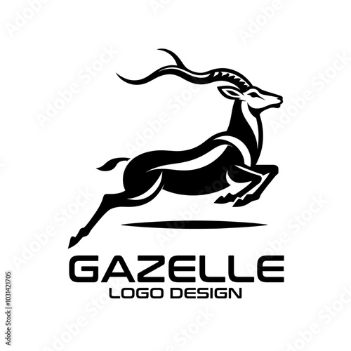 Gazelle Vector Logo Design photo