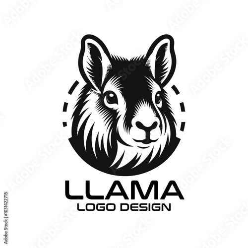 LLama Vector Logo Design photo