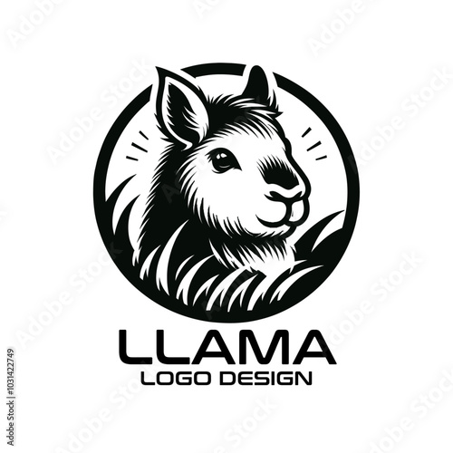 LLama Vector Logo Design photo