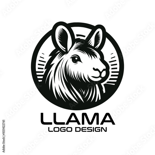 LLama Vector Logo Design photo