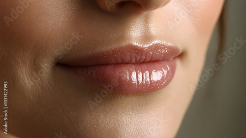 Close-up of a woman's mouth, showing visible expression lines before Botox treatment and the wrinkle-free, rejuvenated result after the procedure