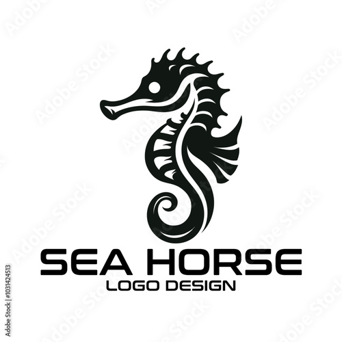 Sea Horse Vector Logo Design