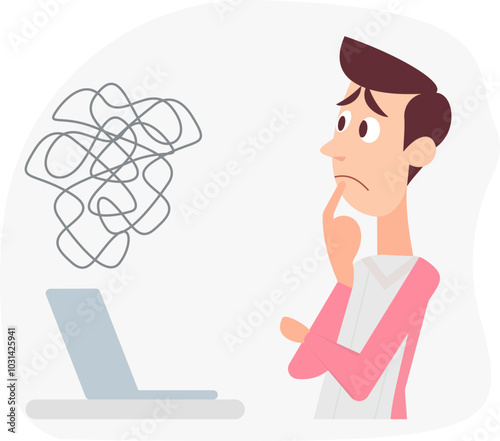 complexity and confusion in problem-solving, challenge of navigating through intricate business issues, can be utilized for articles, blog posts, or presentations discussing business strategy,