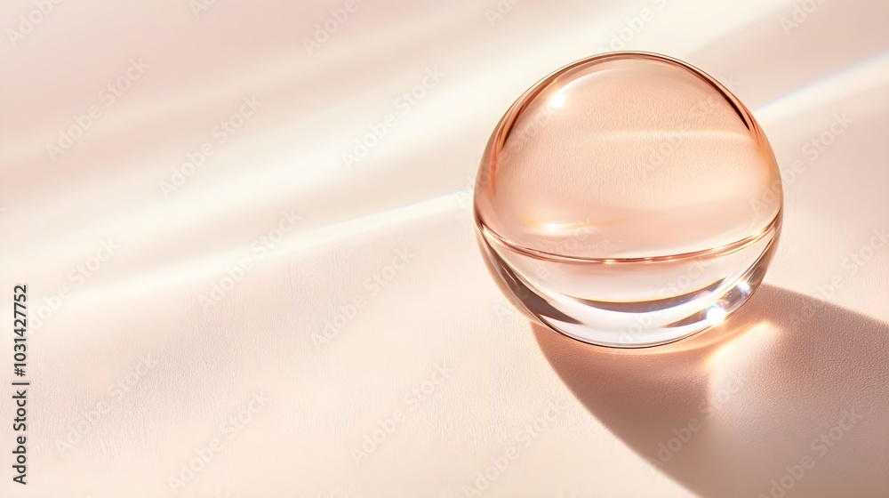Close-up of pure transparent cosmetic gel on a smooth beige surface, minimalistic light reflections, top view, soft beige background, clean beauty concept Close-up of pure transparent cosmetic gel on a smooth beige surface, minimalistic light reflections, top view, soft beige background, clean beauty concept