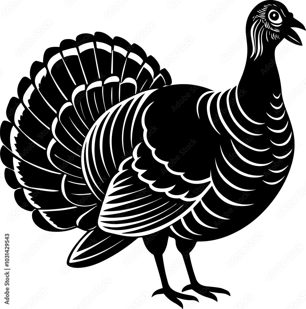 turkey silhouette vector illustration turkey silhouette vector illustration