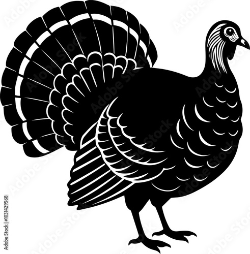 turkey silhouette vector illustration photo