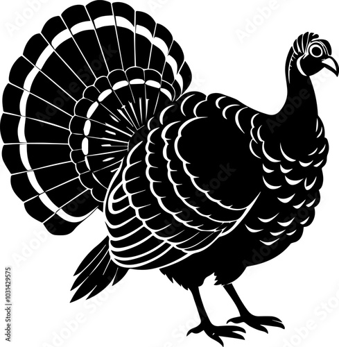 turkey silhouette vector illustration photo