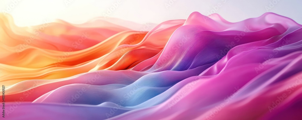 Fototapeta premium Abstract Colorful Fabric Waves