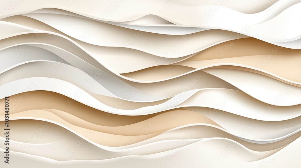 Elegant wave patterns in soft beige and white colors, perfect for modern design. Elegant wave patterns in soft beige and white colors, perfect for modern design.