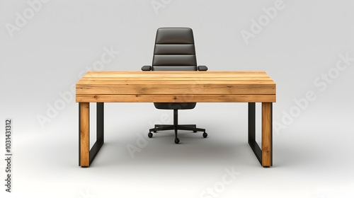 Chic Reclaimed Wood Office Desk with Iron Legs Providing Sustainable Modern Aesthetic in Creative