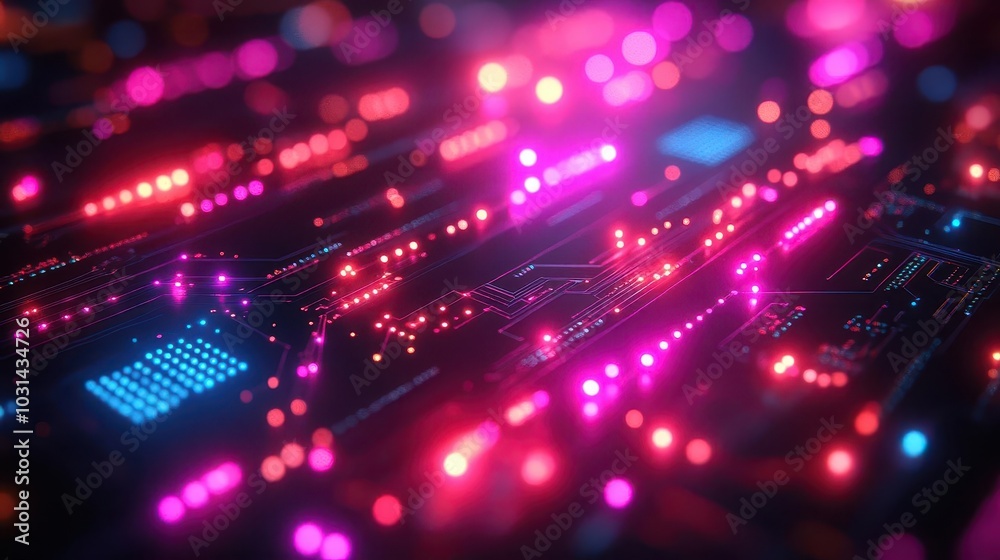 an intricate digital circuit board aglow with neon lines and pulsing energy set against a deep dark background evokes the essence of advanced technology and connectivity in the modern world an intricate digital circuit board aglow with neon lines and pulsing energy set against a deep dark background evokes the essence of advanced technology and connectivity in the modern world