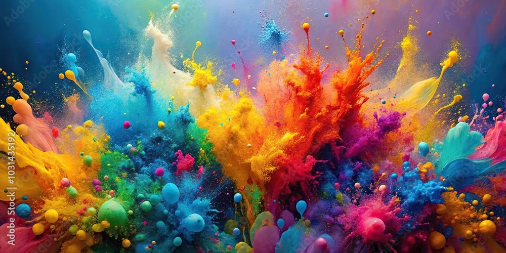 abstract background with colorful splashes from high angle view abstract background with colorful splashes from high angle view