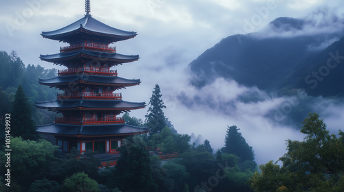 Pagoda in the mountains 