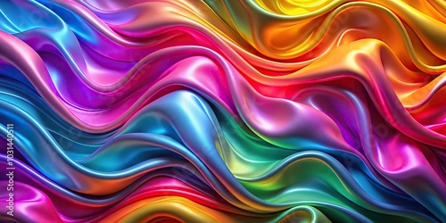 Wallpaper Mural Abstract neon colors silk background with wavy texture Torontodigital.ca