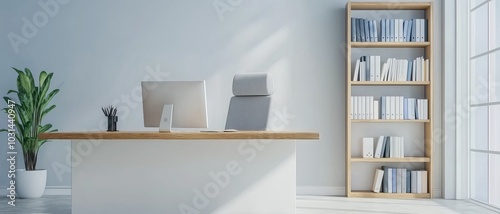 Modern Minimalist Office Workspace 