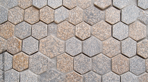 Natural Stone Hexagonal Tile Wall