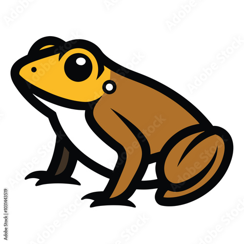 Solid color Wood Frog animal vector design