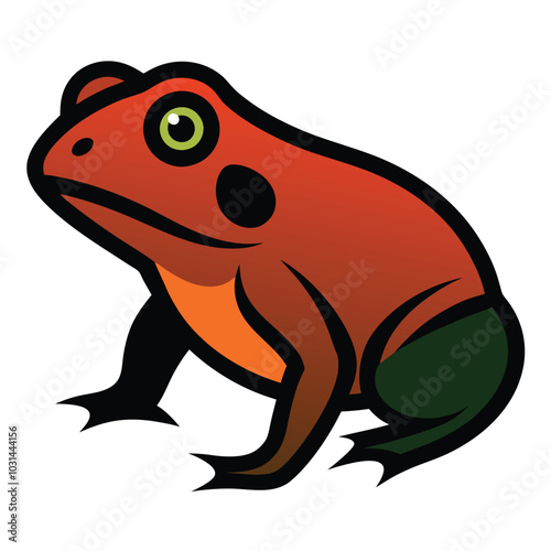 Solid color Wood Frog animal vector design