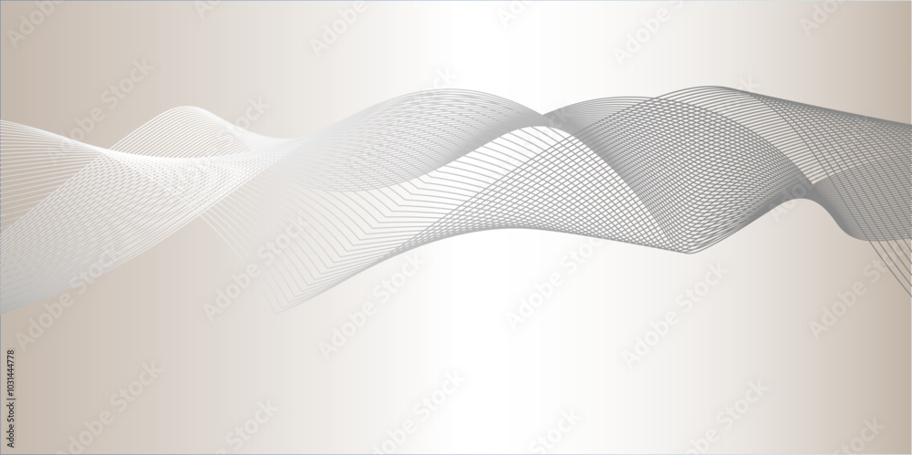 Geometric flow isolated science curve energy white and gray blend web technology smooth futuristic line. vector science bright frequency technical beautiful digital stripe line modern background.
