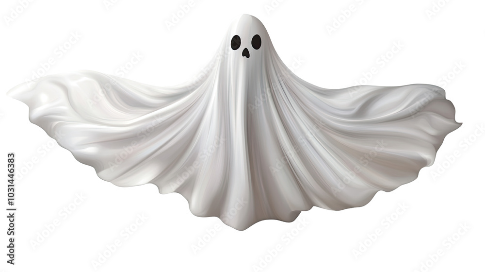 A whimsical 3D illustration of a bat and a playful ghost dancing in the dark wind, perfect for a Halloween-themed design A whimsical 3D illustration of a bat and a playful ghost dancing in the dark wind, perfect for a Halloween-themed design