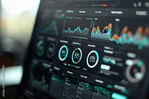 Data Visualization on Laptop Screen photo
