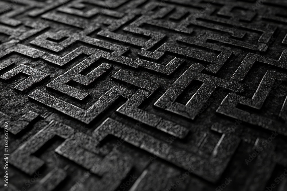 A monochrome abstract wallpaper with a maze-like pattern of fine lines, creating an intricate and complex visual effect A monochrome abstract wallpaper with a maze-like pattern of fine lines, creating an intricate and complex visual effect
