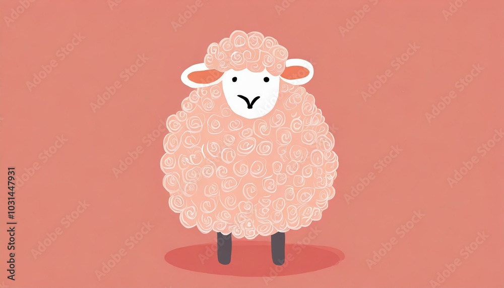 Naklejka premium 羊のイラスト