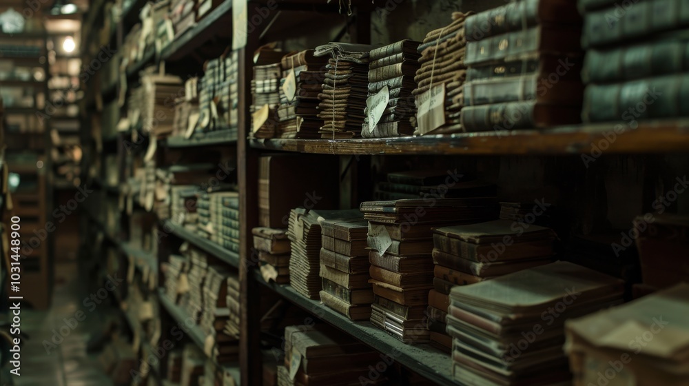 A library with many books on shelves A library with many books on shelves