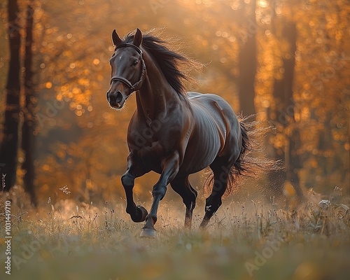 Stunning Wild Horse on Isolated White Background
