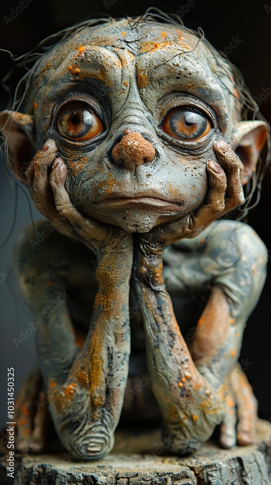 Fantasy Creature Sculpture: A Detailed and Expressive Figurine Fantasy Creature Sculpture: A Detailed and Expressive Figurine