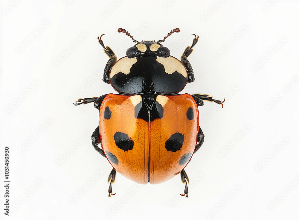 Bug Isolated on White: Beetle Cute Bug Insect, Entomology, Illustration Bug Isolated on White: Beetle Cute Bug Insect, Entomology, Illustration