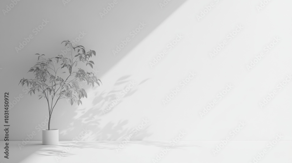 Obraz premium Soft white gradient background, transitioning smoothly from light to a slightly darker white, offering a modern and minimal visual effect.