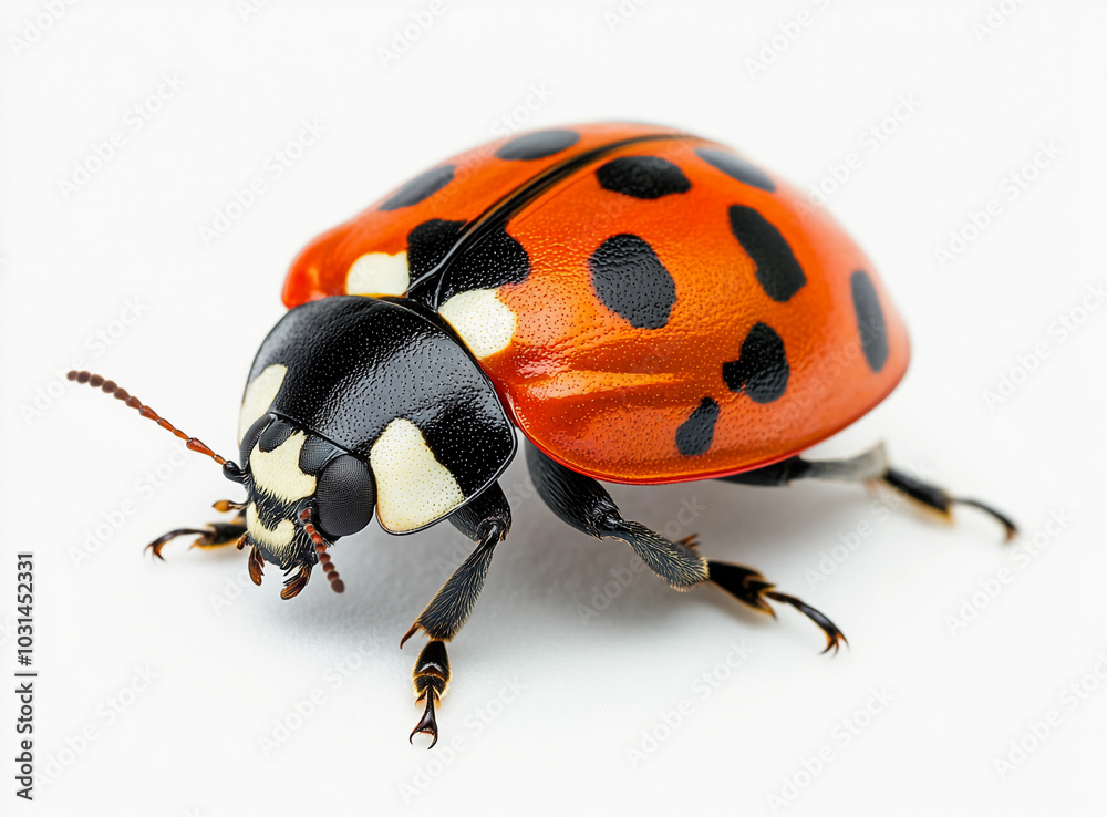 Bug Isolated on White: Beetle Cute Bug Insect, Entomology, Illustration Bug Isolated on White: Beetle Cute Bug Insect, Entomology, Illustration