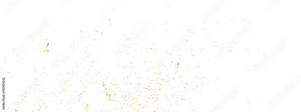 Abstract doted and confetti golden glitter and zigzag ribbon particles splatter on transparent background. Luxury golden glitter confetti that floats down falling bokeh celebration background. Abstract doted and confetti golden glitter and zigzag ribbon particles splatter on transparent background. Luxury golden glitter confetti that floats down falling bokeh celebration background.