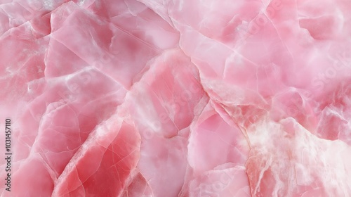 Natural pink marble texture background.Generated by AI.
