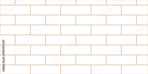 Abstract bathroom wall and floor brick wall texture background. white brick vector illustration texture of the wall with masonry Bricks laid in rows background.	
