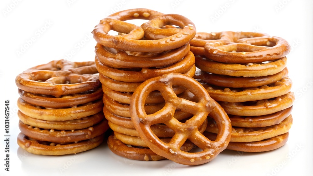 Fototapeta premium stack of pretzels isolated