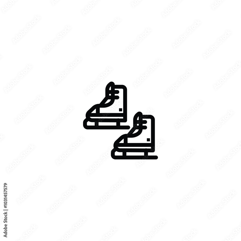 winter line icon design