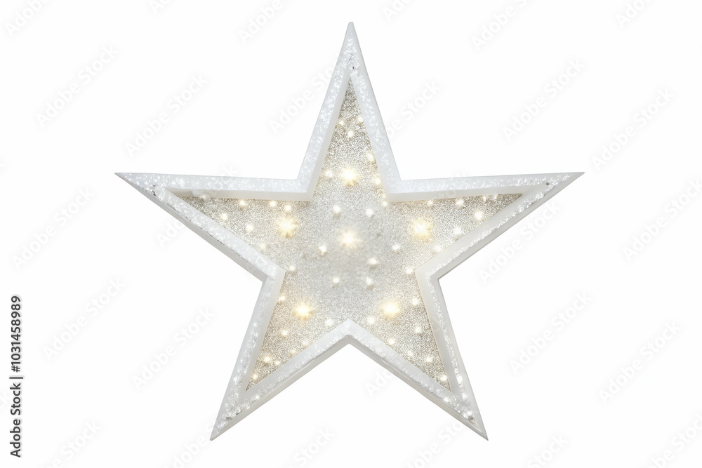 Obraz premium An isolated overlay of white star spikes.
